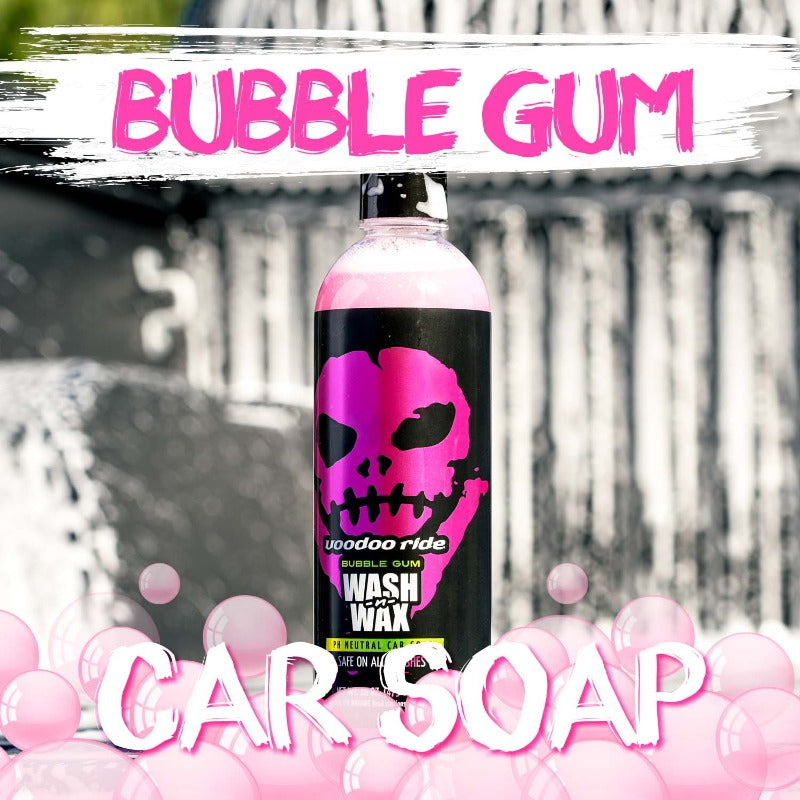 Wash on Wheels – Foam Cannon Soap + Wax, Car Wash Soap, Easy to Rinse Off Car Shampoo, Must-Have Car Exterior Care Products, Bubble Gum Foam Soap