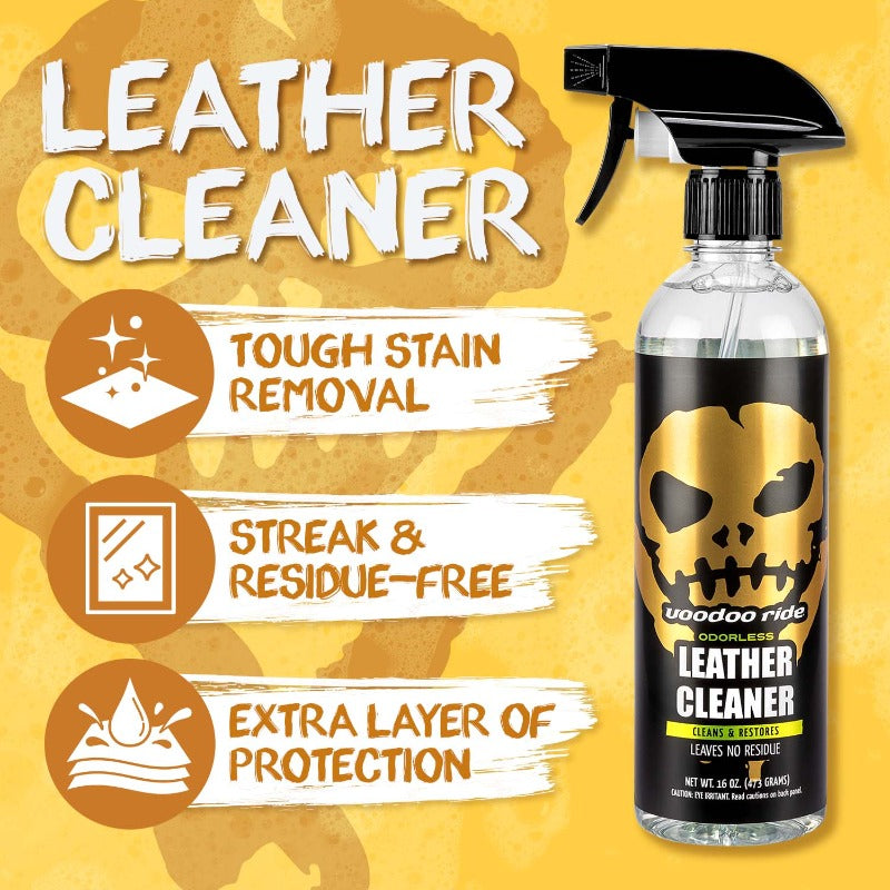 Chemical Guys Leather Cleaner 16oz + Leather Conditioner 16oz + 2
